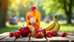 Gourdes de fruits : l’en-cas nomade sain et pratique pour le goûter et vos sorties (sans sucres ajoutés, formats malins, astuces d’utilisation au quotidien